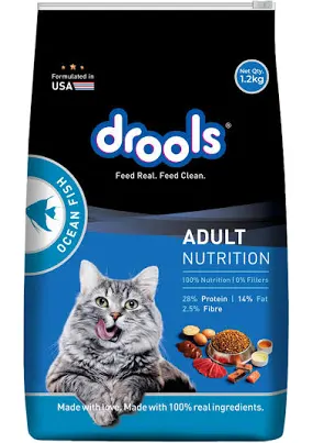 drools cat adult ocean fish