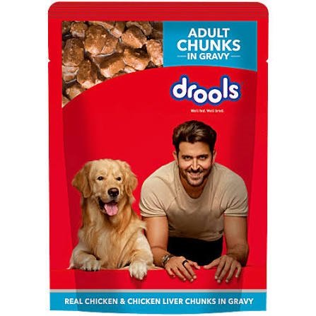 Drools adult chicken &Chicken Liver Chunks in Gravy